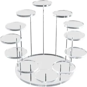 Acrylic Cupcake Stand, 1 Count 12-layer Cake Display Stand, Dessert Stand, Pastry Serving Platter Display for Party Wedding Birthday Holiday, Decor, Cake Stands Set, Pastry Decorative Kit
