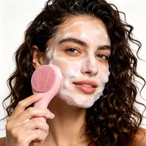 Facial cleaning tool: Dual function rotary vibration massager with five speed settings, silicone electric exfoliating brush designed for thorough pore cleaning, perfect for both men and women (also suitable for couples)