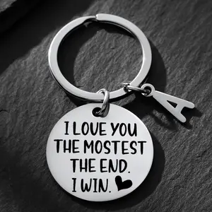 Funny Keychains for Men - Compact Mini Keychain-Style Unconventional Name Engraved Key Ring, Naughty Anniversary Birthday Gift for Husband Boyfriend Fiance, Compact Keychain Keychains