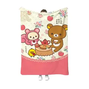 Rilakkumas Luxury Microfiber Flannel Blanket Premium Flannel Material Soft Warm Cozy Lightweight Throw for Bedroom Living Room Sofa Mother's Day Valentine's Day Birthday Christmas Gift