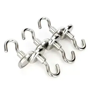 6 powerful neodymium magnet hooks, U Shaped Hook, no-drill strong magnetic hooks for kitchen and fridge, magnetic hooks for organizing utensils and towels, a best-selling space-saving essential.