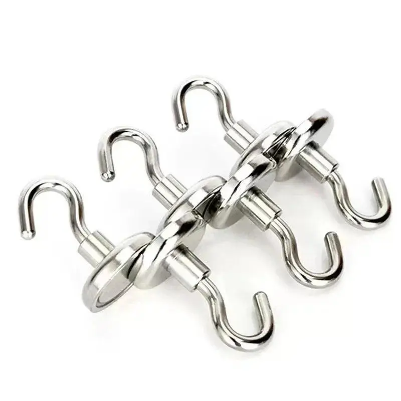 6 powerful neodymium magnet hooks, U Shaped Hook, no-drill strong magnetic hooks for kitchen and fridge, magnetic hooks for organizing utensils and towels, a best-selling space-saving essential, Storage Hooks, Towel Organizer Holder