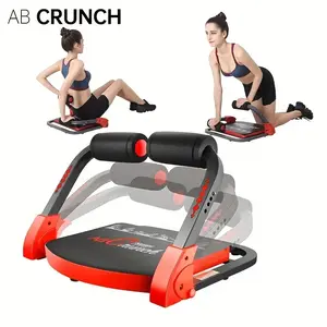 Magic BB Ab Workout Equipment, Ab Machine for Stomach Workout, Ab Trainer for Home Gym, Sit Up-Push Up Machine with Resistance Bands Ab Crunch Machine for Home Exercise 330 LBS Weight Capacity-Red