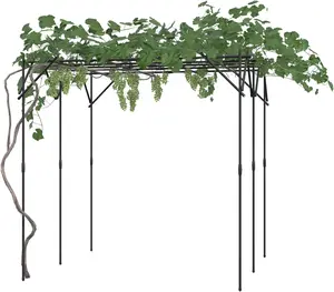 GAOMON Supersize Flattop Garden Arch for Wedding - 79.53 in L x 79.53 in H Garden Arch Arbor Trellis for Climbing Plants Outdoor - Galvanized Steel Pipe Coated with Plastic