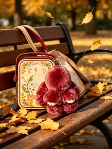 Healing Handmade Rabbit Keychain, Elegant Tin Box Packaging, Cute Plush Rabbit Keychain Gift Box, Birthday Valentine's Day Gift for Girls