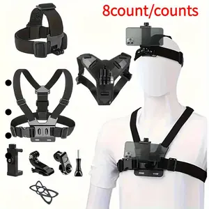 Action Camera Phone Mount Kit, Quick Release Plate Mount with Helmet & Body Mounts, Compatible with Gopro, Phone, Osmo, Sports Cam Accessories, Photography Camera Accessories