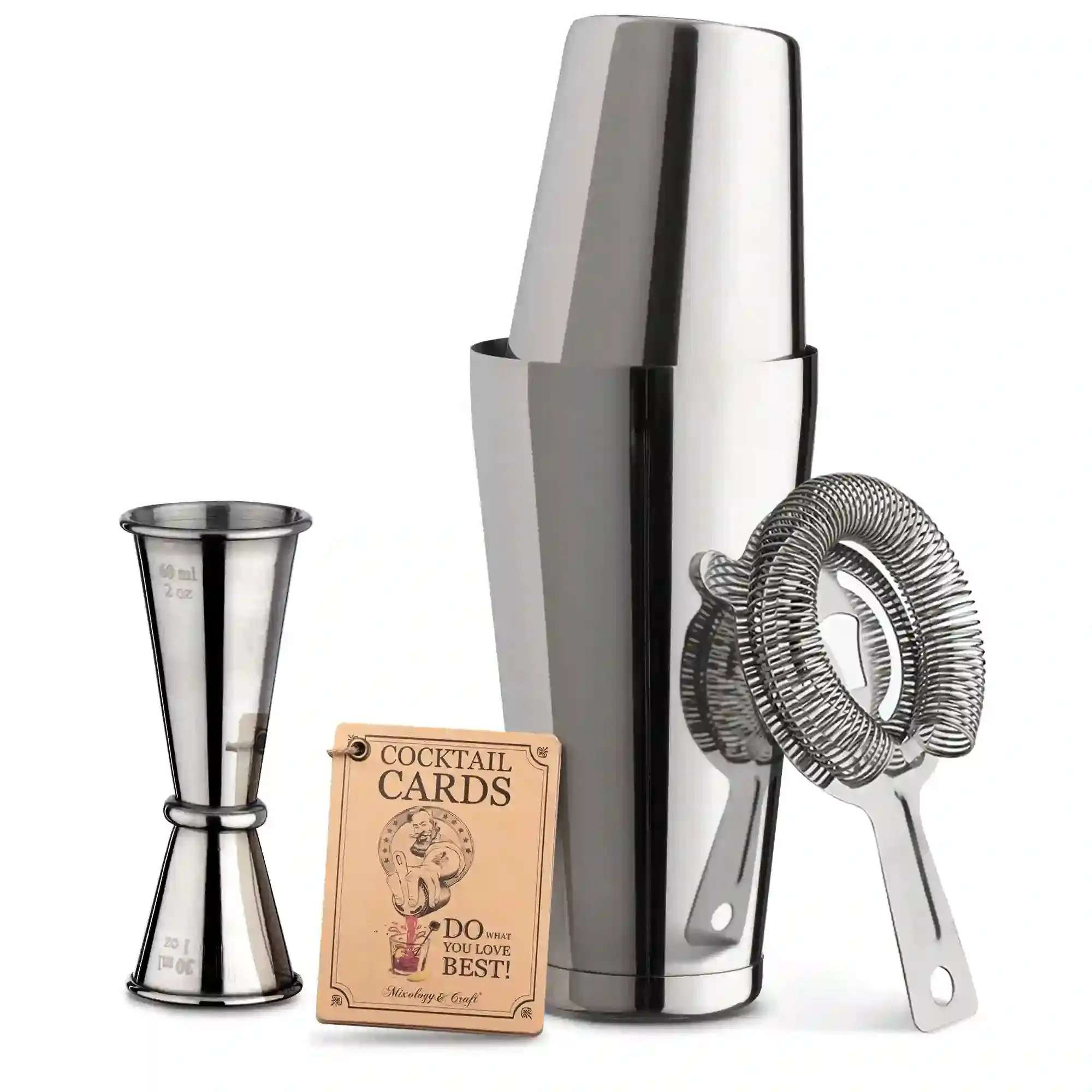 Professional Boston Cocktail Shaker Set – 4 Piece