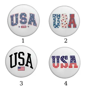 Custom Pin Button America, USA Flag Button, 4th of July Pinback for T-shirts, Backpack, Hat, Wallet, Independence Day, American Flag, Freedom Patriotic American, Meaningful Unique Gift Idea for Friends, Veterans