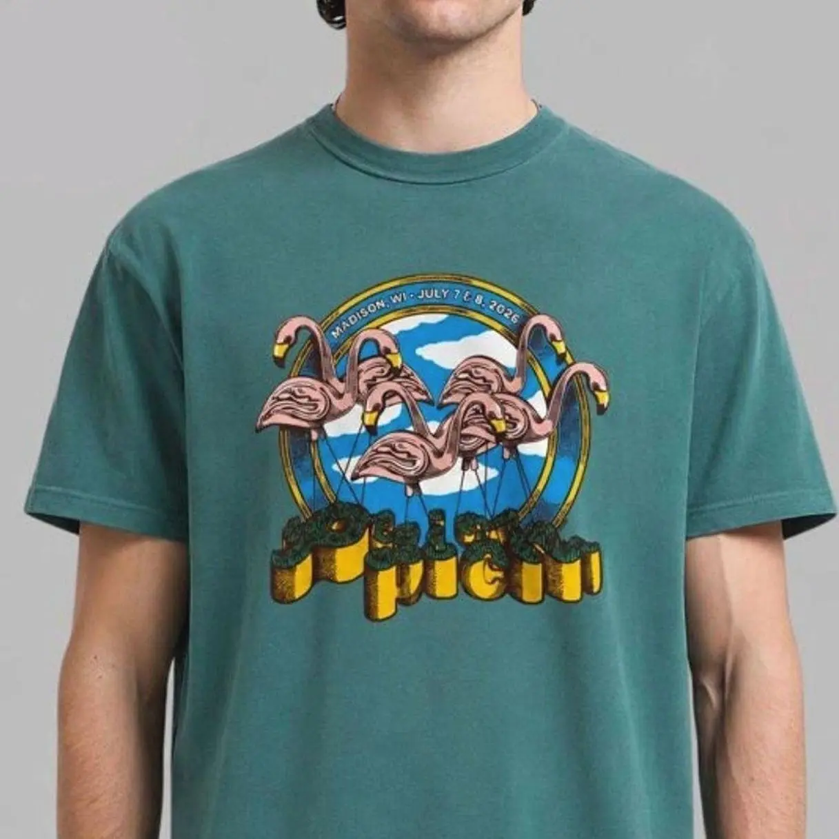 Phish Madison Wisconsin 2026 Event Tee At Kohl Center July 7 And 8 2026 Green T-Shirt 46E IN1 5KN