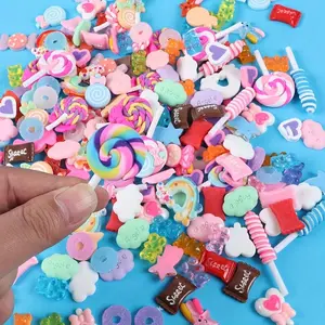 30pcs Random Small Decorations, Cute Resin Bowknots, Flowers, Hearts, Perfect for Handmade DIY Crafts, Creative Accessories Set, Handmade Embellishments