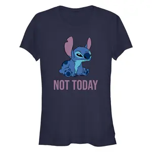 Junior's Lilo & Stitch Not Today Angry Pose T-Shirt