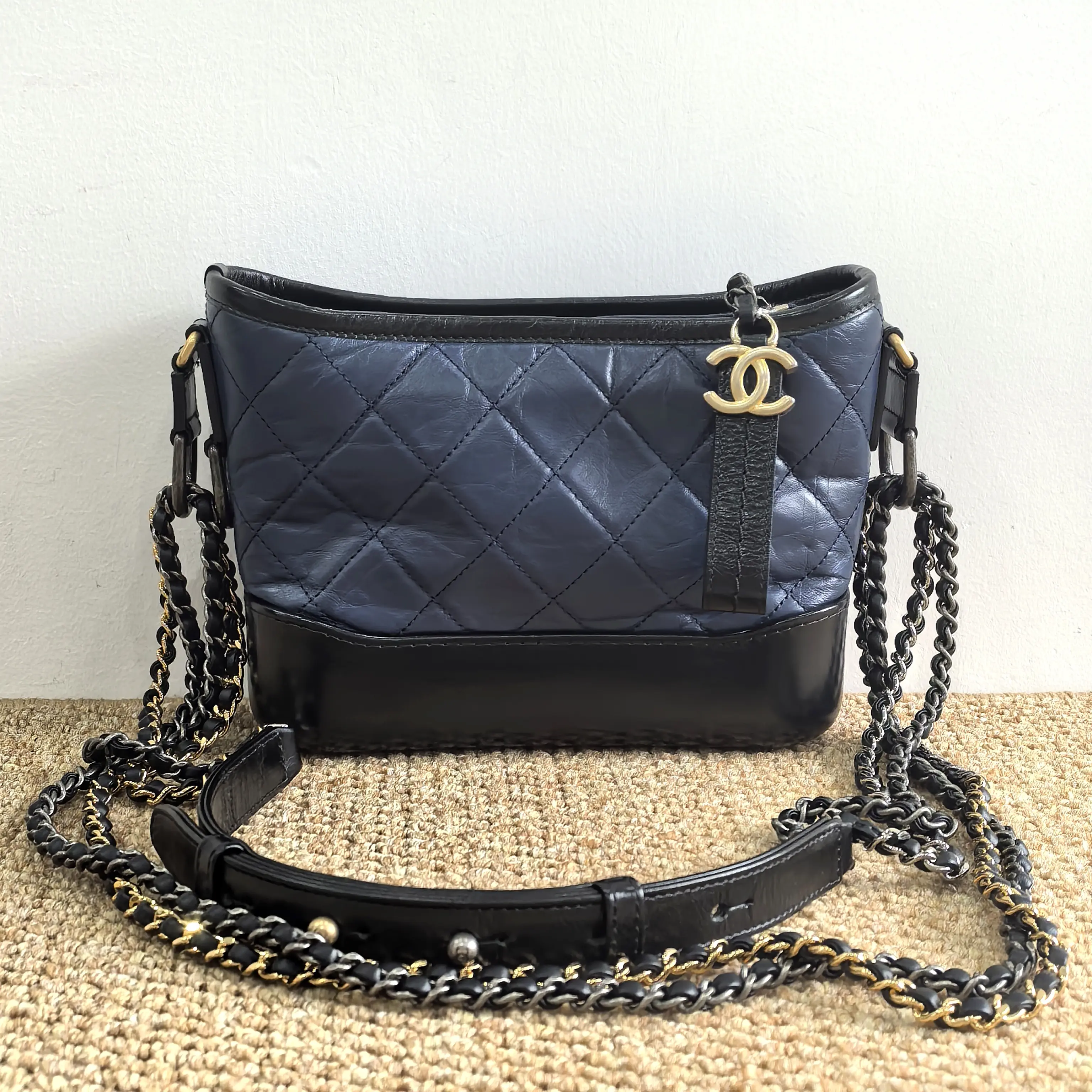 Pre-owned CHANEL Authentic Gabrielle Hobo Bag Shoulder Crossbody Bag