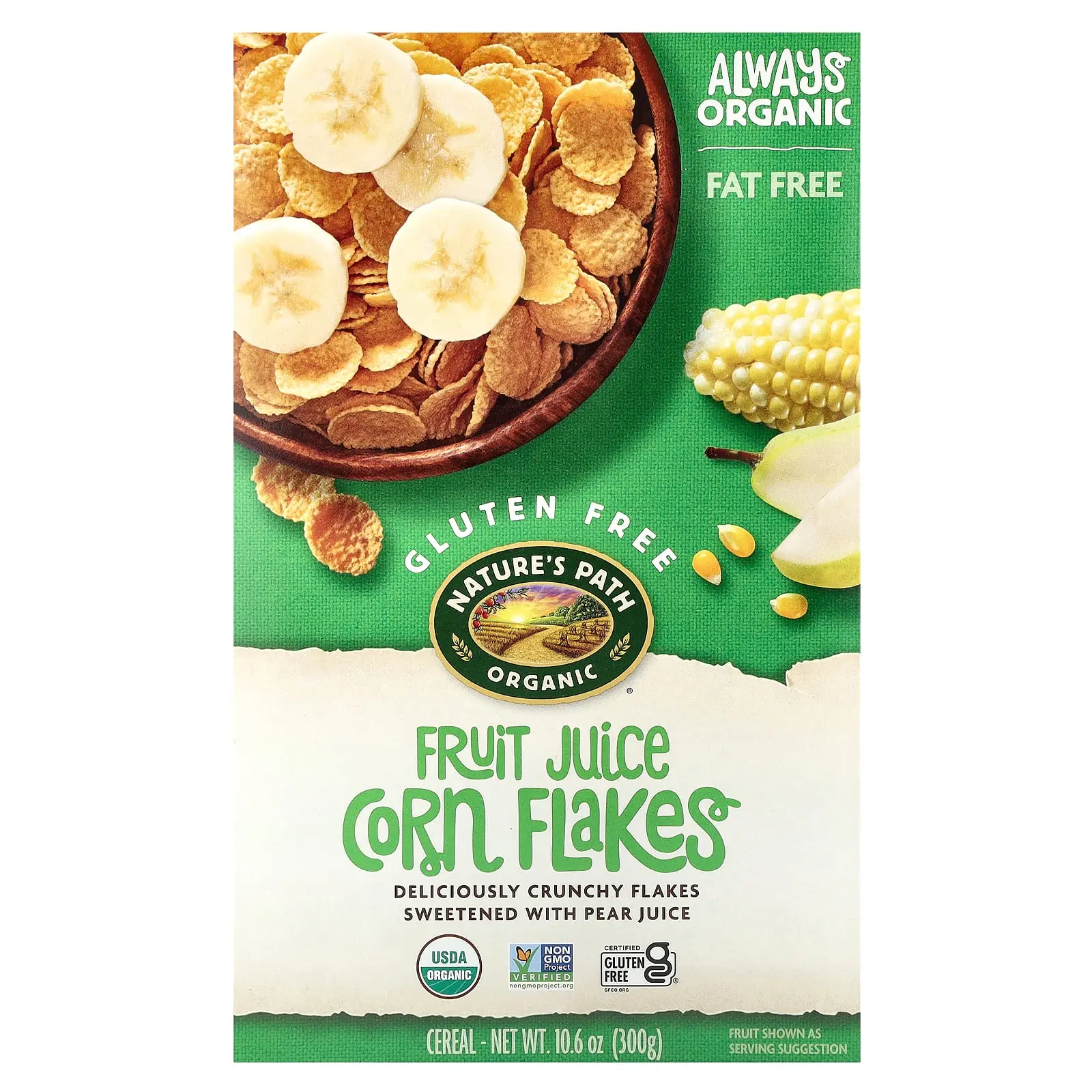 Nature's Path Organic Fruit Juice Corn Flakes Cereal, 10.6 oz (300 g)