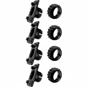 Universal 17mm Ball Socket Mount Adapter Kit, 4PCS Tightening Nut with Button Lock for Car Stereo, CarPlay Screen, GPS & Rearview Camera Holder