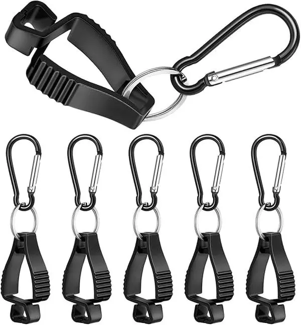 6 Pcs Plastic Glove Clips with Buckle - Secure Construction Gear Safety Accessories, Helmet Hangers for Pants