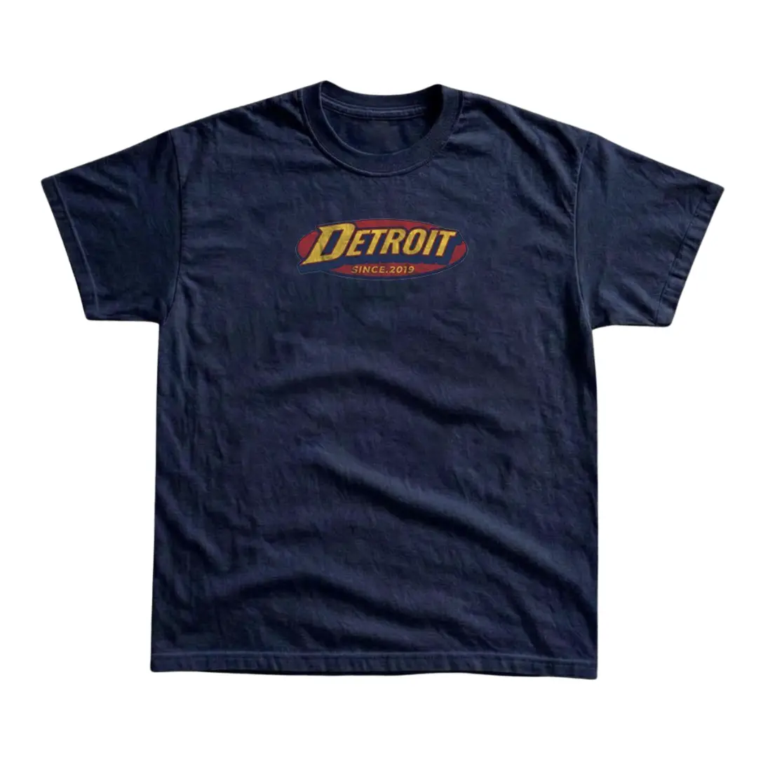 Gildan Men's Women's T-shirt, Detroit Oval Logo Vintage Graphic Tees, Logo Tshirt, Football Shirt, Hip Hop Graphic Tees, Gifts Shirt, Menswear Womenswear Streetwear Y2k