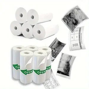 57mm Width White Self-Adhesive Sticker Rolls: Get High-Definition Photos with a Mini Printer! Labels for Printers