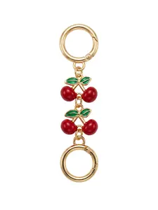 Cherry Purse Extension Chain, Enamel Cherry Decorative Handbag Chain Extender, Sturdy Metal Bag Connector Chain, Solve Short Bag Chain Problem, Stylish Shoulder Crossbody Bag Accessory for Women Girls Daily Decoration