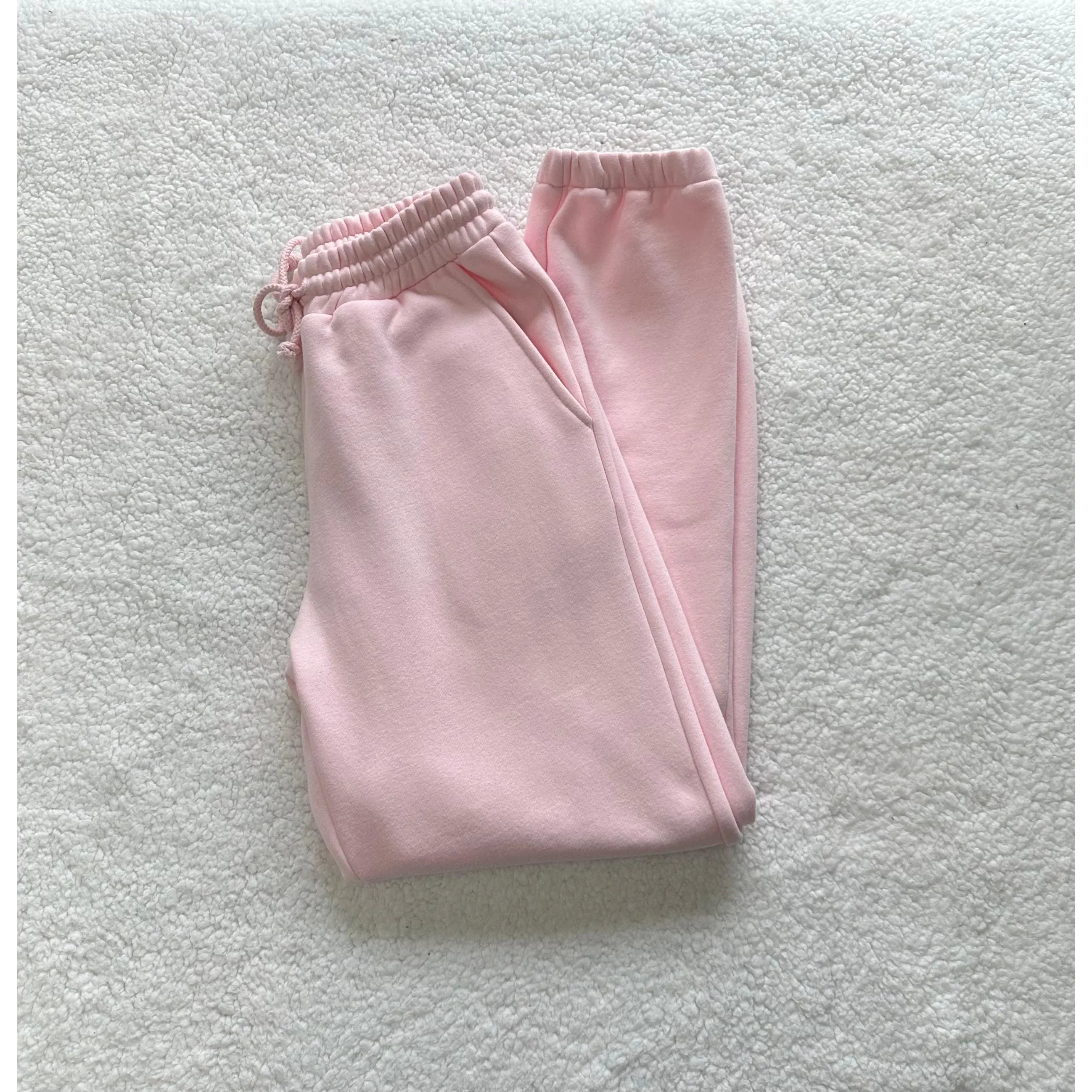 Light Pink Basic Blank Jogger Sweatpants