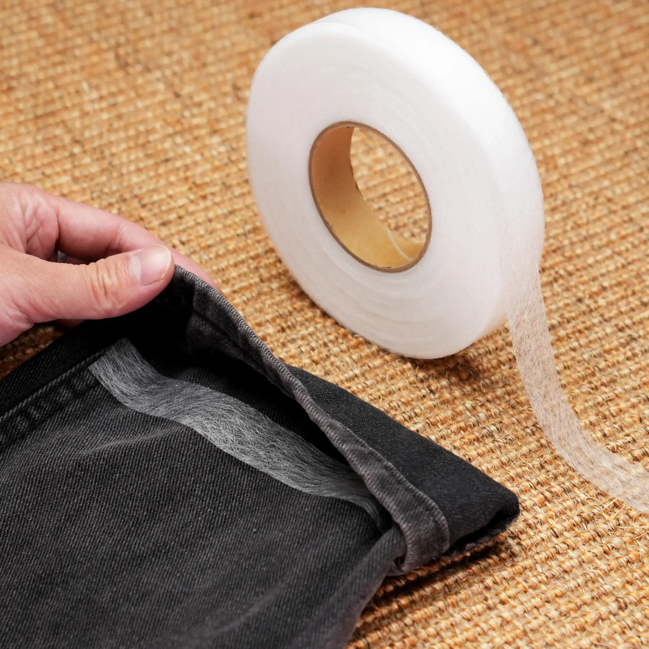 2026 Fusible Bonding Fusing Tape, Hot Melt Non-Woven Double-Sided Adhesive Lining Ironing Fabric, Hemming Repair Supplies For Clothes,  Short Fabric,Pants Legs, Curtain, Jeans, Skirts, 0.78 Inch x 70 Yards, No Sewing Supplies