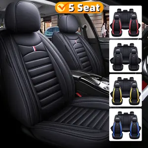 full set universal seat cover 5 Seat Car Seat Cover High-End PU Leather Waterproof & Wear-Resistant Fully Wrapped Comfortable Fit