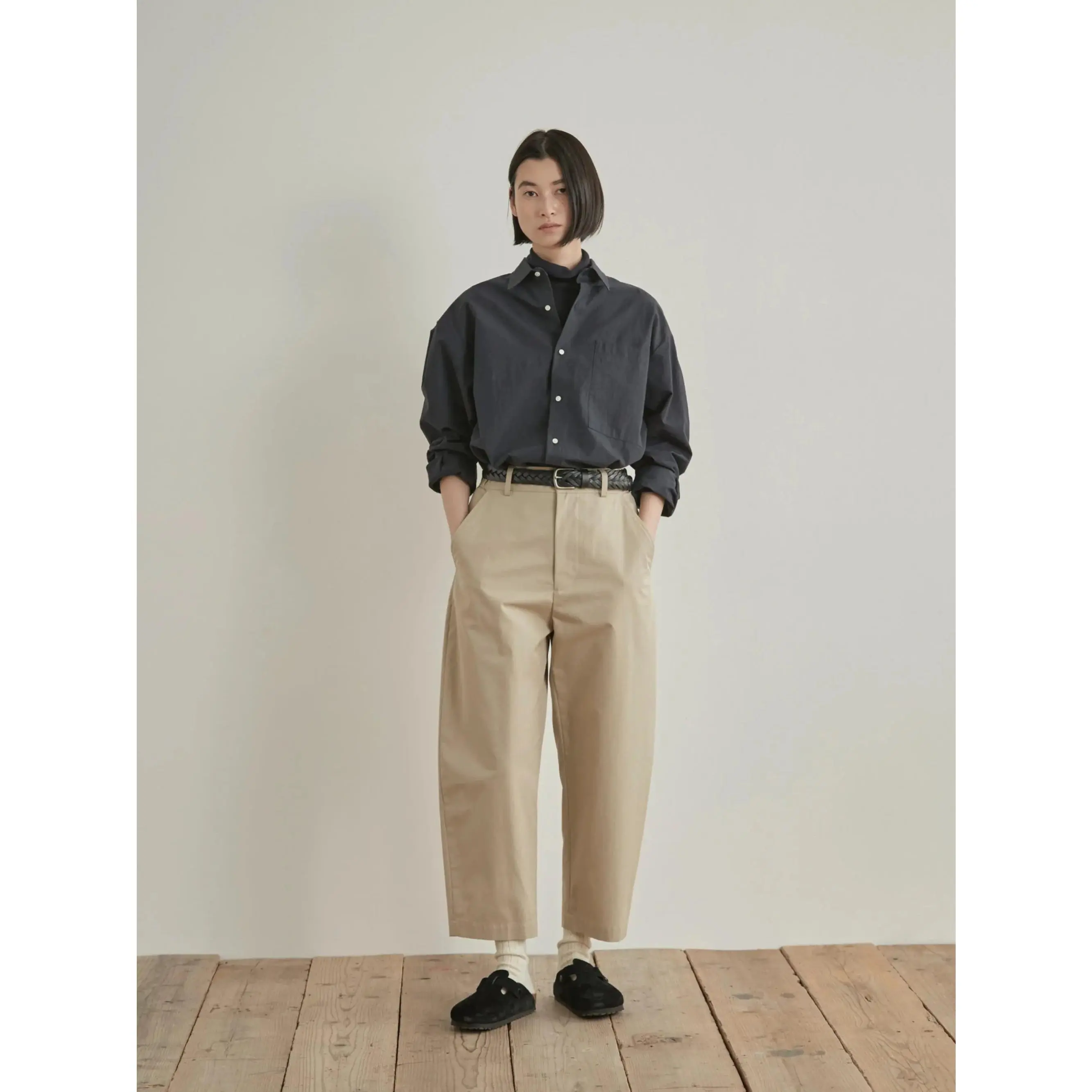 Sand Gaba Tapered Pleated Trouser In Beige