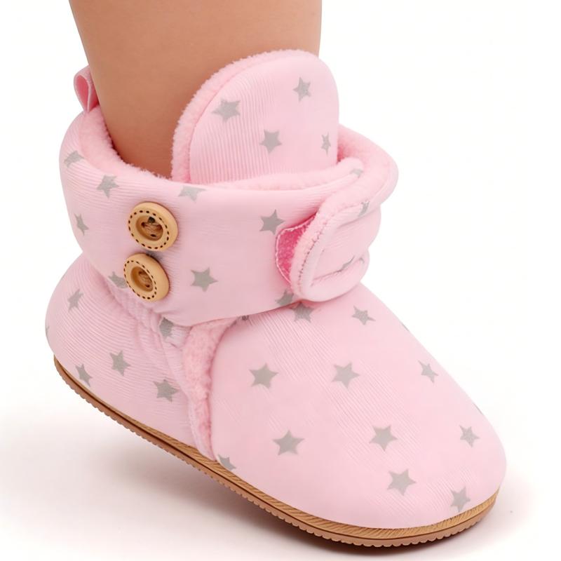 Fleece Baby Booties, Warm Cozy Baby Slippers, Stay On Sock Shoes, Easy to Put on, Unisex Baby Gifts, Soft Non-Slip Adjustable Newborn Boots for Boys and Girls Fleece Baby Booties, Warm Cozy Baby Slippers, Stay On Sock Shoes, Easy to Put on, Unisex Baby Gifts, Soft Non-Slip Adjustable Newborn Boots for Boys and Girls