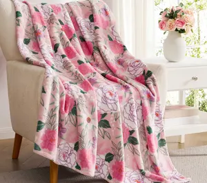 Hallmark Multicolor Flourished Love 50" x 70" Plush Throw Blan