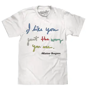 Mister Rogers "I Like You Just The Way You Are" T-Shirt - White