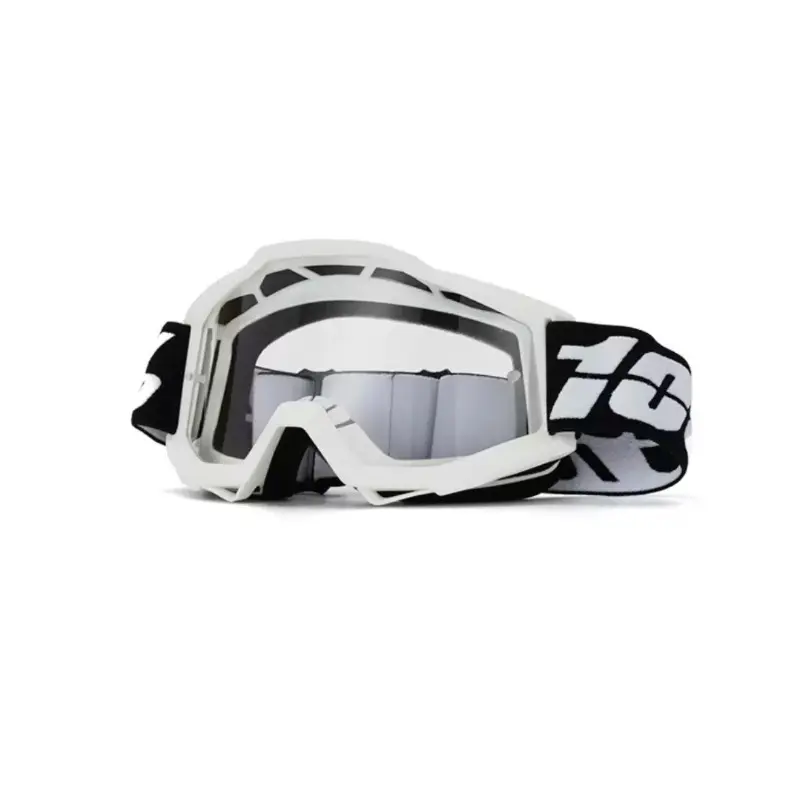 Polycarbonate Motocross Goggles for Off-Road Riding - Helmet-Compatible Sports Eyewear with Anti-Fog, UV Protection, Glare Block, Reflective Tint for Men & Women, Offroad, Adjustable Strap, Impact Resistant, Anti-Fog Lens, Helmet‑Ready Fit