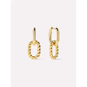 Gold Drop Earrings - Ash Double Mini