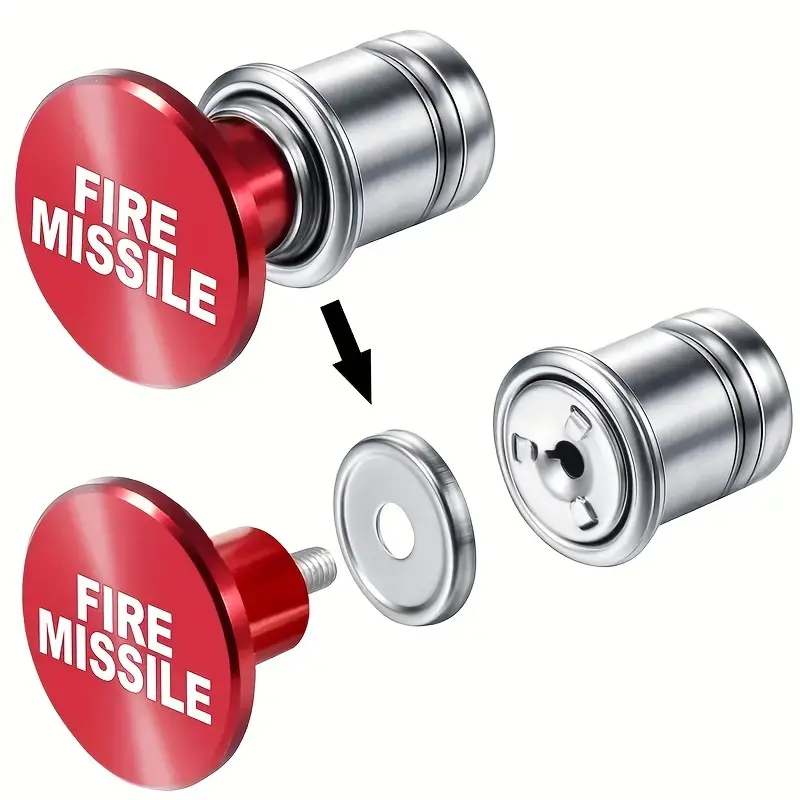 fire missiles cigarette lighter button 12V EJECT Fire Missiles Button Car Cigarette Lighter Replacement -  Universal Fit, Decorative Car Interior Accessory, Easy Installation,  Durable Construction, and Compact Design - Fits Most Vehicles