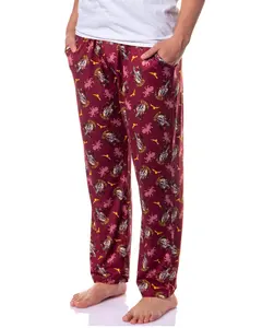 Harry Potter Hogwarts House Crest PJs Men's All Over Print Pajama Pants - Gryffindor Slytherin Hufflepuff Ravenclaw