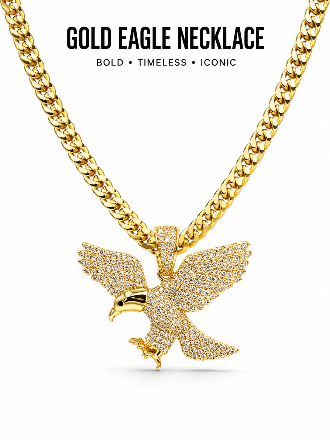American Eagle Statement Necklace – Bold Patriotic-Inspired Pendant