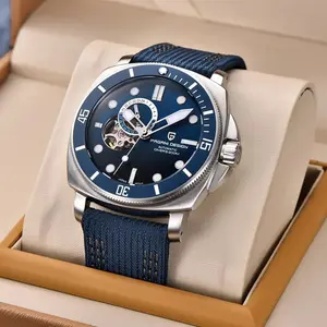 Deep Voyager Fashion Couple Watch - Deep Blue Dial, Black Strap, Chronograph Features, Stainless Steel, Luminous