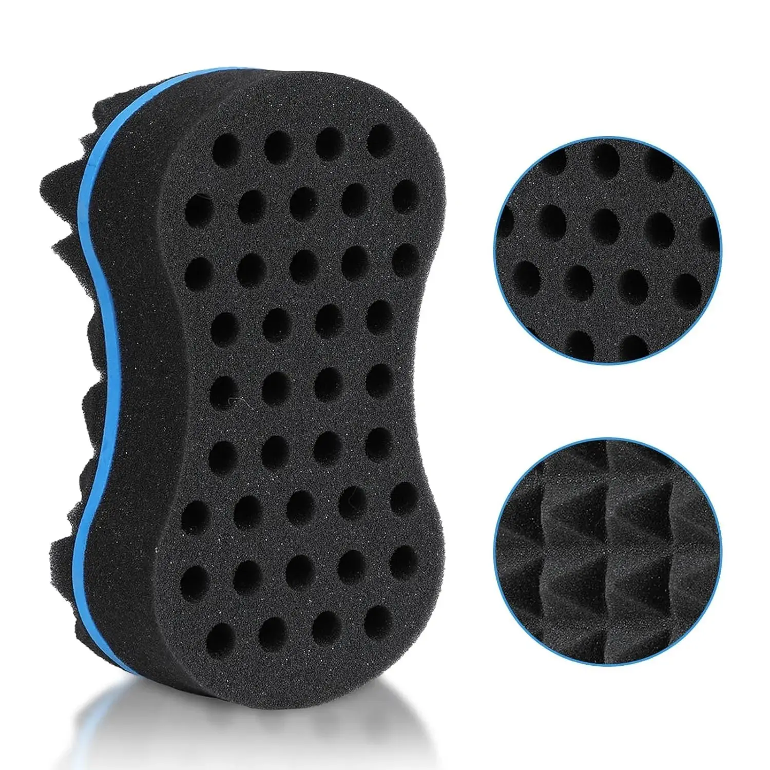 Hair Sponge for Curls, Small Holes Hair Sponges for Men Curls, Curling Sponge for Men Double-sided, Hair Sponges for Natural Hair Women, Twist Brush, Hair Twist Tool