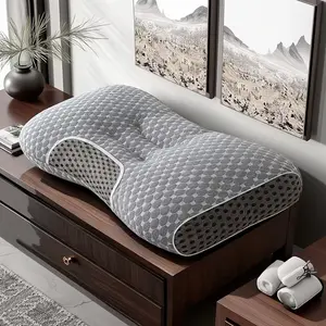 Neck support pillow for adults, cervical vertebrae protection pillow, high elasticity and non-deformation pillow core, family deep sleep pillow, soft and comfortable, high-quality filling.