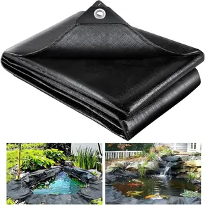 20 Mil Thick HDPE Pond Liner Black, good flexibility, easy to fold and bend to fit the contours of pond rocks and waterfalls, can adapt to almost any shape of pond, with a thickness of 20mil, it has excellent sun protection and puncture resistance