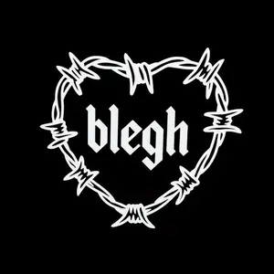 Blegh Barbed Wire Heart Car Decal, Metalcore Music Lover Vinyl Sticker, Heavy Metal Aesthetic Bumper Decal, Alternative Goth Car Decor, Deathcore Bleghssed Sticker, Emo Barbed Wire Heart Art