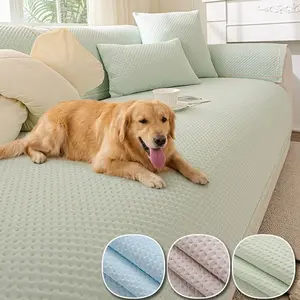1pc Summer Ice Silk Sofa Pad, Non-Slip, Pet-Friendly, Breathable, Soft, Comfortable, for Living Room, Dorm, Office, Car Seat, Bedroom Rug
