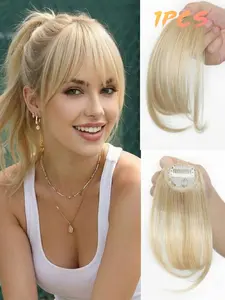 Clip-in Bangs, Seamless Clip In Natural Looking Gorgeous Fluffy Hairpieces for Women, Synthetic Hairpieces for Party, Daily Use