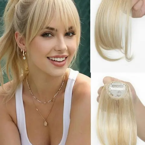 Clip-in Bangs, Fringe, Natural Looking Gorgeous Fluffy Hairpieces for Women, Synthetic  Hairpieces  for Party, Daily Use