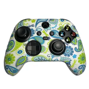 Silicone Pastel Paisley Colorful Themed Controller Grip for Xbox Series X Controller  Accessories