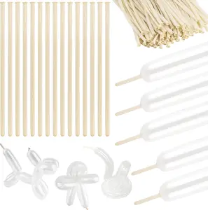 Clear 260 Balloons 100 PCS - Premium Long Skinny Latex Balloons for Animal Twisting, Beginners, Weddings & Birthdays Party Decorations