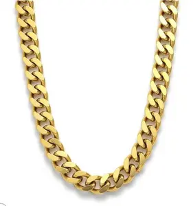 Gia – Bold 18K Gold-Plated Cuban Chain Necklace