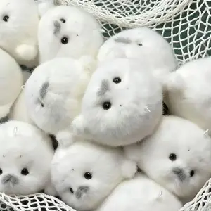 Cute Seals Plush Keychain Soft Kawaii Seal Plushie Animal Pendant Car Ornaments Fashion Stuffed Doll Keyring Car Key Accessories
