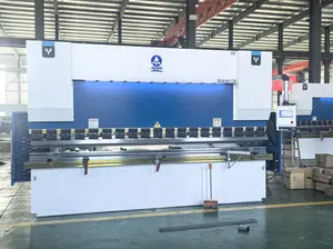 200T/4000mm blue-white bending machine is equipped with the TP10s system