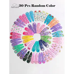 Random Color Cute Butterfly & Fruit & Floral Pattern Hair Clips, Super Cute Clips, Colorful Hair Accessories for Girls, Fashion Hair Accessories for Party, Daily Clothing Decor