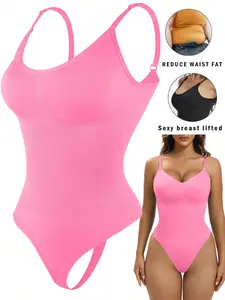 Women's Shapewear Bodysuit, High Waist Slim Fit, Adjustable Straps & Zipper Design, Perfect for Daily Wear & Body Shaping