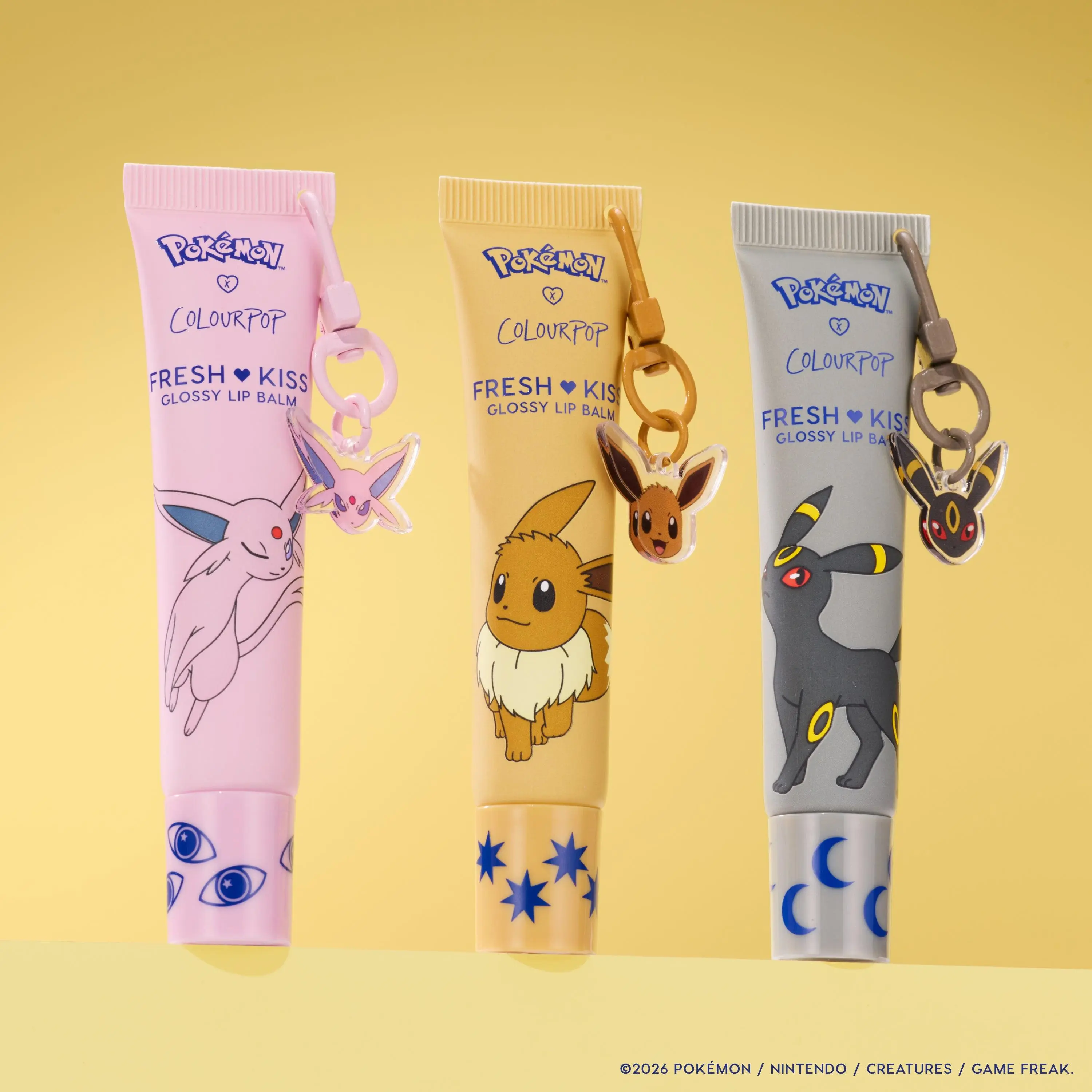 Pokémon x ColourPop Fresh Kiss Glossy Balm Trio